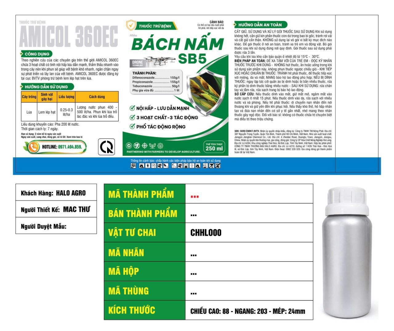 BÁCH NẤM – SB5: 360EC